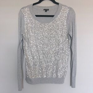 💕 Express Gray Sequin Sweater Size Medium